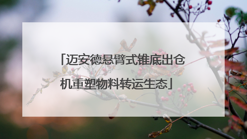 迈安德悬臂式锥底出仓机重塑物料转运生态
