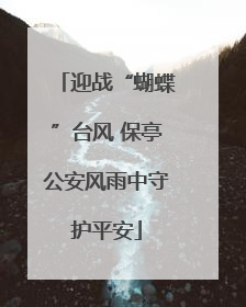 迎战“蝴蝶”台风 保亭公安风雨中守护平安