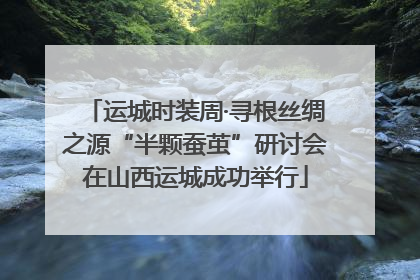 运城时装周·寻根丝绸之源“半颗蚕茧”研讨会在山西运城成功举行