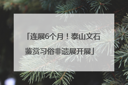 连展6个月！泰山文石鉴赏习俗非遗展开展