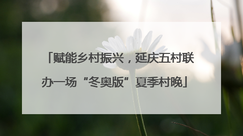 赋能乡村振兴，延庆五村联办一场“冬奥版”夏季村晚