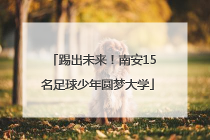 踢出未来！南安15名足球少年圆梦大学