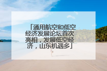 通用航空和低空经济发展论坛首次亮相，发展低空经济，山东机遇多