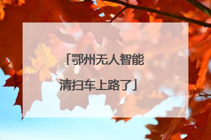 鄂州无人智能清扫车上路了