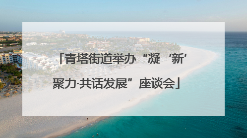 青塔街道举办“凝‘新’聚力·共话发展”座谈会