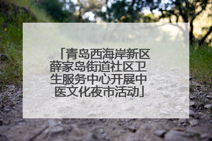 青岛西海岸新区薛家岛街道社区卫生服务中心开展中医文化夜市活动