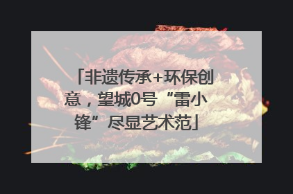 非遗传承+环保创意，望城0号“雷小锋”尽显艺术范