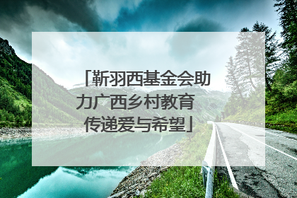 靳羽西基金会助力广西乡村教育 传递爱与希望