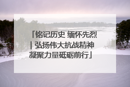 铭记历史 缅怀先烈｜弘扬伟大抗战精神 凝聚力量砥砺前行