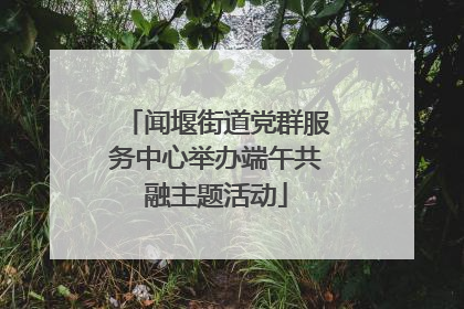 闻堰街道党群服务中心举办端午共融主题活动