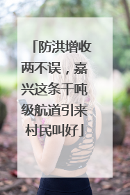 防洪增收两不误，嘉兴这条千吨级航道引来村民叫好