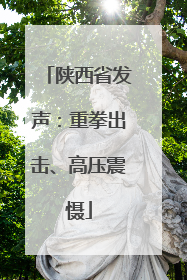 陕西省发声：重拳出击、高压震慑