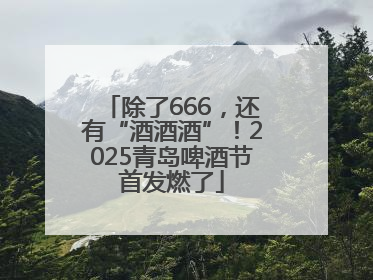 除了666，还有“酒酒酒”！2025青岛啤酒节首发燃了