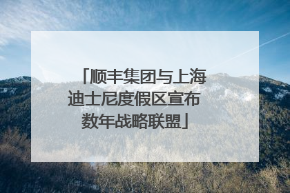 顺丰集团与上海迪士尼度假区宣布数年战略联盟