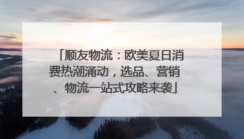 顺友物流：欧美夏日消费热潮涌动，选品、营销、物流一站式攻略来袭