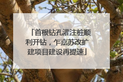 首根钻孔灌注桩顺利开钻，乍嘉苏改扩建项目建设再提速