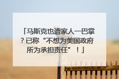马斯克也遭家人一巴掌？已称“不想为美国政府所为承担责任”！