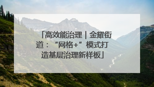 高效能治理｜金耀街道：“网格+”模式打造基层治理新样板
