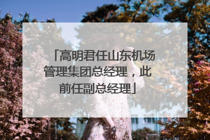 高明君任山东机场管理集团总经理，此前任副总经理