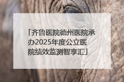 齐鲁医院德州医院承办2025年度公立医院绩效监测智享汇