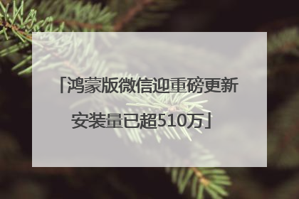 鸿蒙版微信迎重磅更新 安装量已超510万
