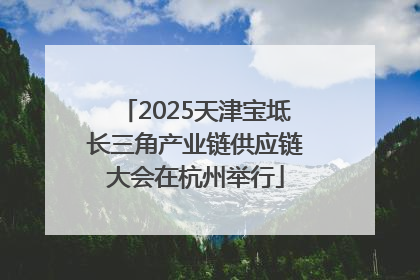 2025天津宝坻长三角产业链供应链大会在杭州举行