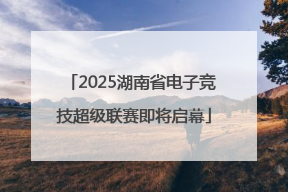 2025湖南省电子竞技超级联赛即将启幕
