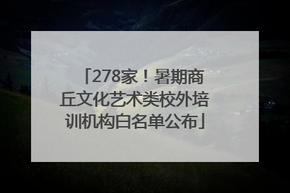 278家！暑期商丘文化艺术类校外培训机构白名单公布