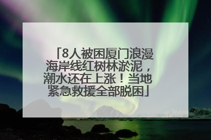 8人被困厦门浪漫海岸线红树林淤泥，潮水还在上涨！当地紧急救援全部脱困