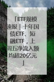 ETF规模速报｜十年国债ETF、短融ETF，上周五净流入额均超20亿元