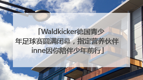 Waldkicker德国青少年足球赛圆满闭幕，指定营养伙伴inne因你陪伴少年前行