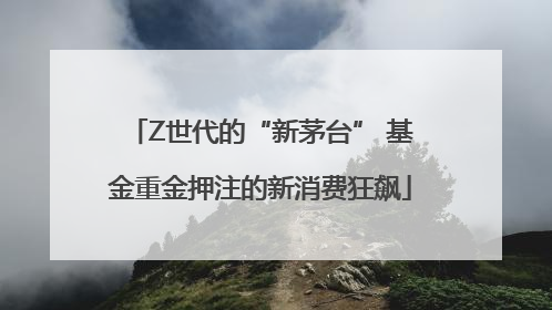Z世代的“新茅台” 基金重金押注的新消费狂飙